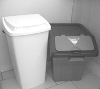 Inside bins